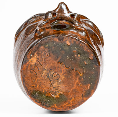 Unusual Redware Face Cup