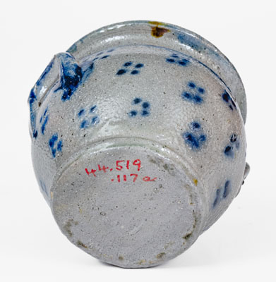 Extremely Fine Small-Sized Stoneware Sugar Bowl w/ Spotted Decoration, PA or Southern U.S.