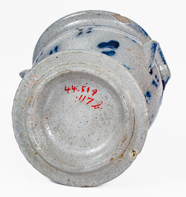 Extremely Fine Small-Sized Stoneware Sugar Bowl w/ Spotted Decoration, PA or Southern U.S.