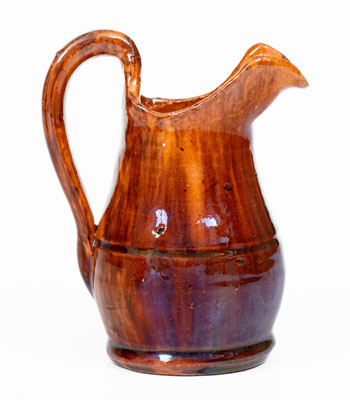 Fine Miniature JOHN BELL (Waynesboro, PA) Redware Washbowl Pitcher