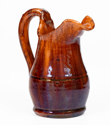 Fine Miniature JOHN BELL (Waynesboro, PA) Redware Washbowl Pitcher