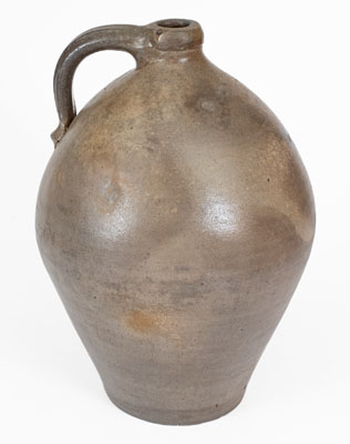 2 Gal. S. S. PERRY & CO. / WEST TROY Stoneware Jug w/ Floral Decoration