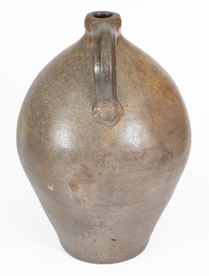 2 Gal. S. S. PERRY & CO. / WEST TROY Stoneware Jug w/ Floral Decoration