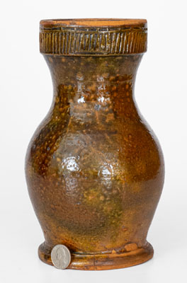 Rare WINCHESTER / POTTERIES / VA Redware Vase, Round Hill Pottery, Frederick County, VA, c1930