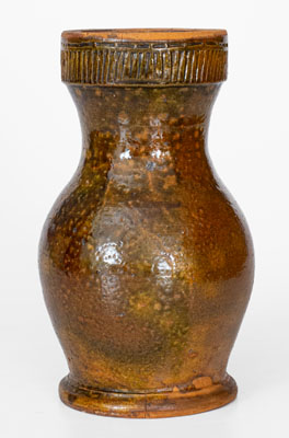 Rare WINCHESTER / POTTERIES / VA Redware Vase, Round Hill Pottery, Frederick County, VA, c1930