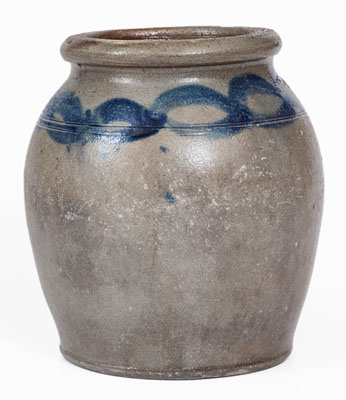 1/2 Gal. H.C. SMITH / ALEXA / D.C. Stoneware Jar w/ Cobalt Decoration (Alexandria, Virginia)
