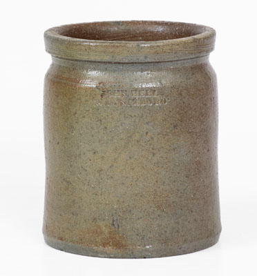 Small-Sized Salt-Glazed JOHN BELL / WAYNESBORO Stoneware Jar