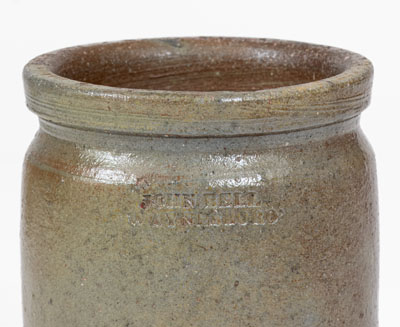 Small-Sized Salt-Glazed JOHN BELL / WAYNESBORO Stoneware Jar