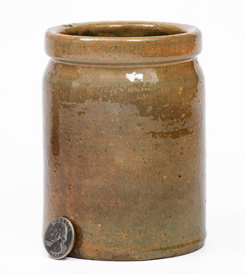Small-Sized Celadon-Glazed JOHN BELL / WAYNESBORO Stoneware Jar