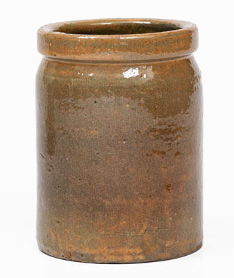 Small-Sized Celadon-Glazed JOHN BELL / WAYNESBORO Stoneware Jar
