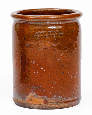 Small-Sized JOHN BELL / WAYNESBORO Redware Jar