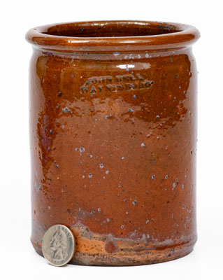 Small-Sized JOHN BELL / WAYNESBORO Redware Jar