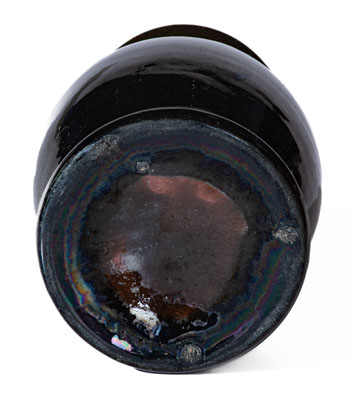 JOHN BELL (Waynesboro, PA) Black-Glazed Redware Vase, c1840-1880