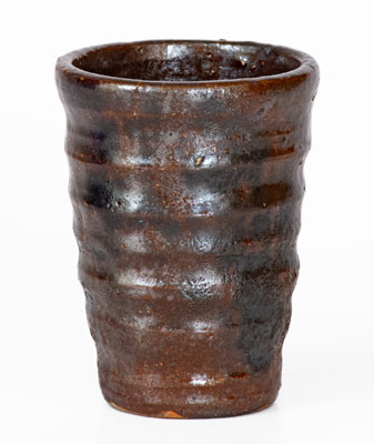 Unusual WINCHESTER, VA Small-Sized Redware Cup, Round Hill Pottery, c1928