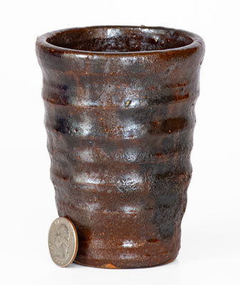 Unusual WINCHESTER, VA Small-Sized Redware Cup, Round Hill Pottery, c1928