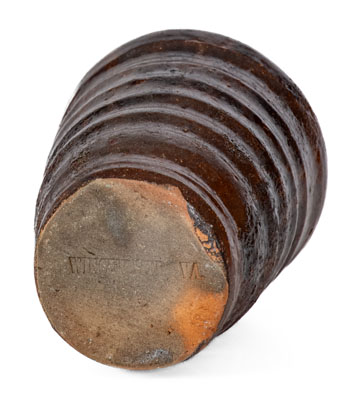 Unusual WINCHESTER, VA Small-Sized Redware Cup, Round Hill Pottery, c1928