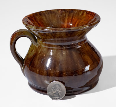 Rare JOHN BELL (Waynesboro, PA) Small-Sized Redware Lady s Cuspidor