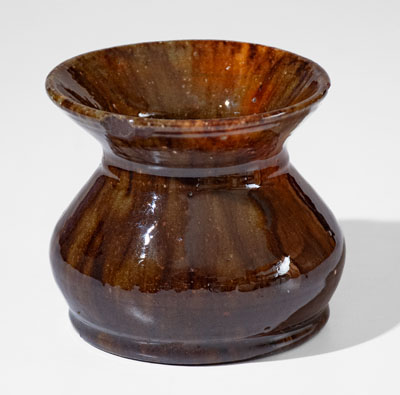 Rare JOHN BELL (Waynesboro, PA) Small-Sized Redware Lady s Cuspidor