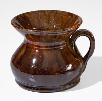 Rare JOHN BELL (Waynesboro, PA) Small-Sized Redware Lady s Cuspidor