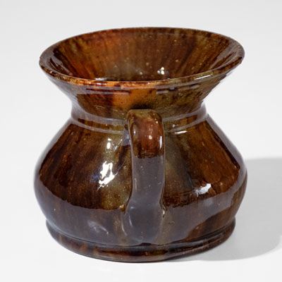 Rare JOHN BELL (Waynesboro, PA) Small-Sized Redware Lady s Cuspidor