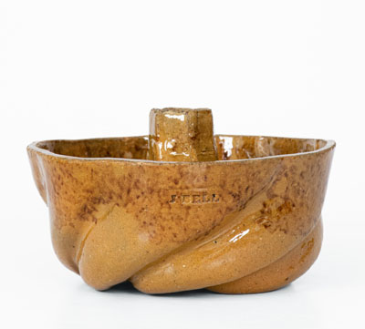 Small-Sized J. BELL (John Bell, Waynesboro, PA) Redware Cake Mold