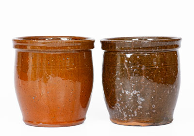 Lot of Two: JOHN W. BELL / WAYNESBORO, PA Glazed Redware Jars