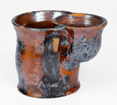 Redware Shaving Mug, probably New England, 19th century