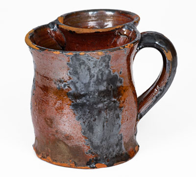 Redware Shaving Mug, probably New England, 19th century