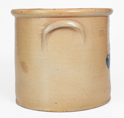 2 Gal. BROWN BROTHERS / HUNTINGTON / L.I. Stoneware Crock w/ Floral Decoration