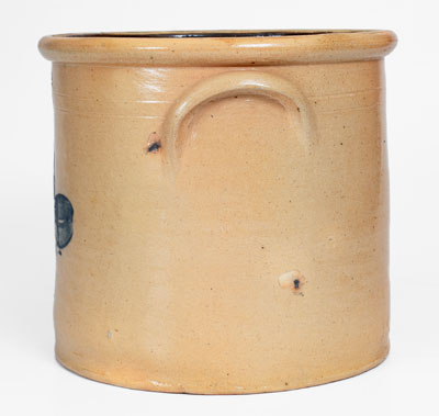 2 Gal. BROWN BROTHERS / HUNTINGTON / L.I. Stoneware Crock w/ Floral Decoration