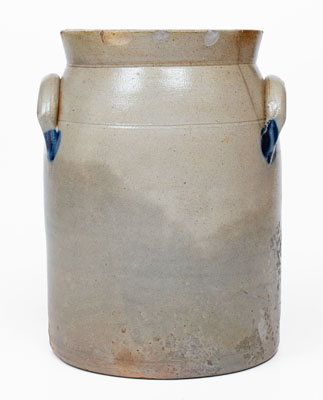 COWDEN & WILCOX / HARRISBURG, PA Stoneware Jar w/ Man-in-the-Moon Decoration