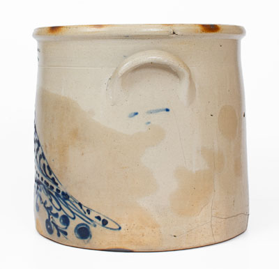 Scarce 3 Gal. S. D. KELLOGG / WHATELY Stoneware Crock w/ Bird Decoration