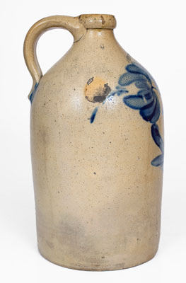 Scarce JOHN YOUNG & CO. (Harrisburg, PA) Stoneware Jug w/ Floral Decoration