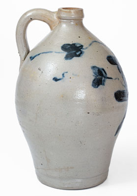 1 Gal. Ovoid Jug w/ Floral Decoration, probably Abial Price, Middletown Point, NJ or Taunton, MA