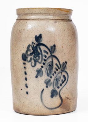 1 Gal. Stoneware Jar w/ Slip-Trailed Decoration, probably New Jersey