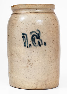 1 Gal. Stoneware Jar w/ Slip-Trailed Decoration, probably New Jersey