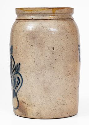 1 Gal. Stoneware Jar w/ Slip-Trailed Decoration, probably New Jersey