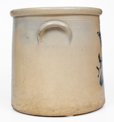 4 Gal. HAXSTUN, OTTMAN & CO. / FORT EDWARD, NY Stoneware Crock w/ Double Bird Decoration