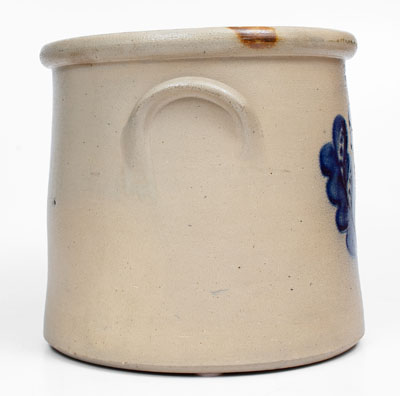 4 Gal. F. B. NORTON & CO. / WORCESTER, MASS. Stoneware Crock w/ Parrot Decoration