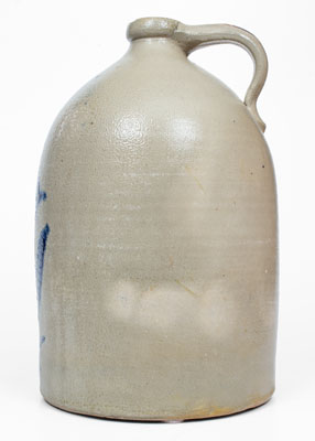 4 Gal. WHITES UTICA Stoneware Bird Jug, circa 1870