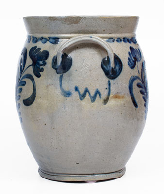 4 Gal. Remmey, Philadelphia, PA Stoneware Jar w/ Floral Decoration