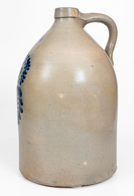 3 Gal. TROY, N.Y. POTTERY Stoneware Jug w/ Bold Numeral Decoration