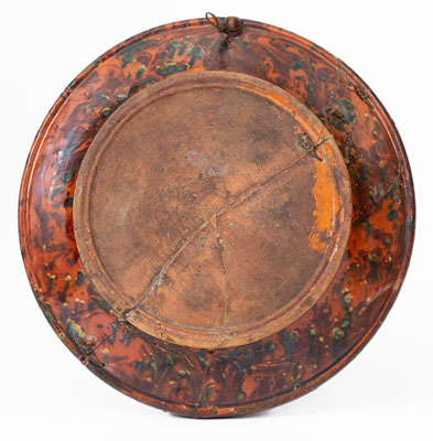 Elaborate Swiss Sgraffito Earthenware Dish, Lagnau Region, 1779