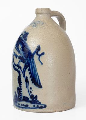 2 Gal. J. & E. NORTON / BENNINGTON, VT Stoneware Jug w/ Pheasant Decoration