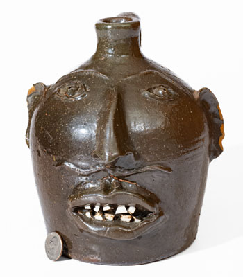 Rare Otto Brown Southern Stoneware Face Jug