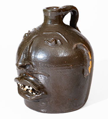 Rare Otto Brown Southern Stoneware Face Jug