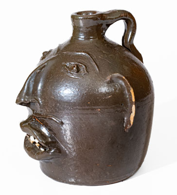 Rare Otto Brown Southern Stoneware Face Jug