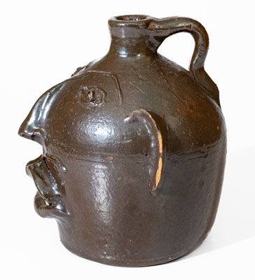 Rare Otto Brown Southern Stoneware Face Jug
