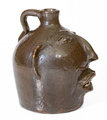 Rare Otto Brown Southern Stoneware Face Jug