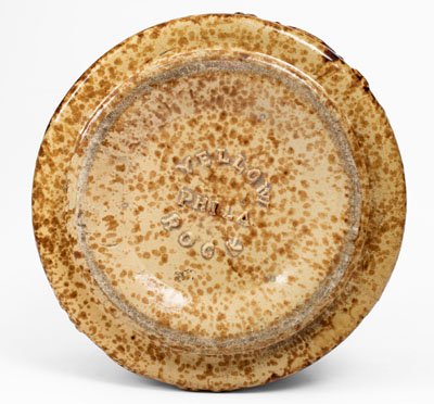 Scarce Rockingham YELLOW ROCK Spittoon, Philadelphia, Pennsylvania